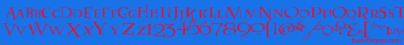 LUMOS Font – Red Fonts on Blue Background