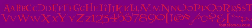 LUMOS Font – Red Fonts on Purple Background