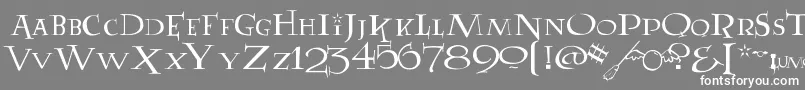 フォントLUMOS – 灰色の背景に白い文字