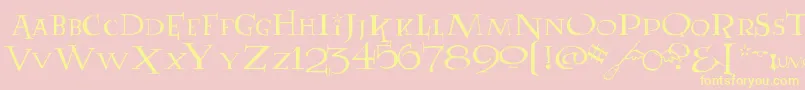 LUMOS Font – Yellow Fonts on Pink Background