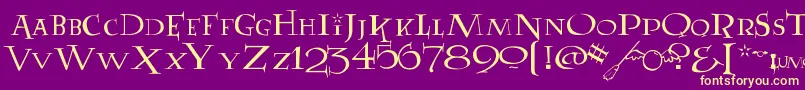 LUMOS Font – Yellow Fonts on Purple Background