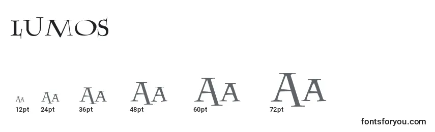 Размеры шрифта LUMOS (133107)