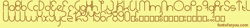 LunacyDemo Font – Brown Fonts on Yellow Background