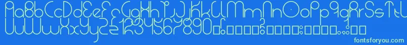 LunacyDemo Font – Green Fonts on Blue Background