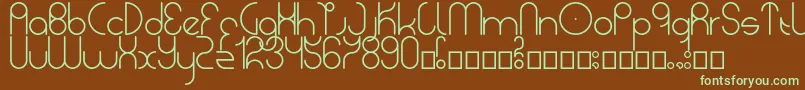 LunacyDemo Font – Green Fonts on Brown Background