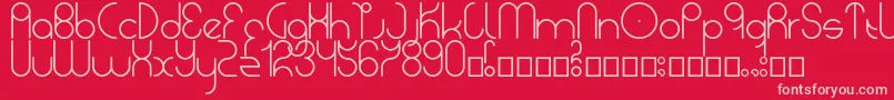 LunacyDemo Font – Pink Fonts on Red Background