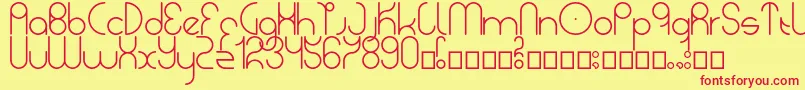 LunacyDemo Font – Red Fonts on Yellow Background