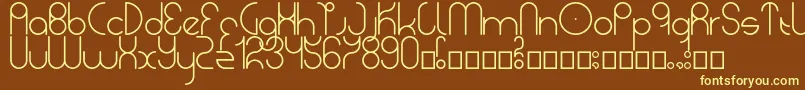 LunacyDemo Font – Yellow Fonts on Brown Background