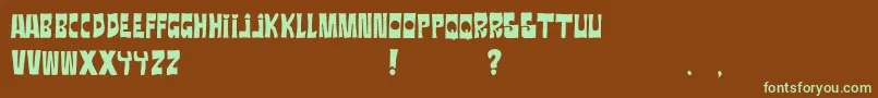 Ratanegra Font – Green Fonts on Brown Background