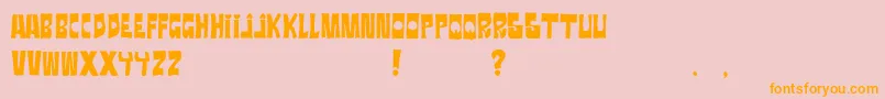 Ratanegra Font – Orange Fonts on Pink Background