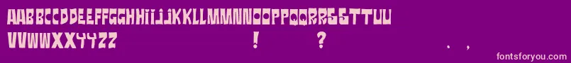 Ratanegra Font – Pink Fonts on Purple Background