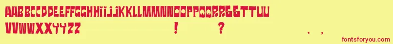 Ratanegra Font – Red Fonts on Yellow Background