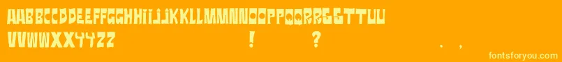 Ratanegra Font – Yellow Fonts on Orange Background