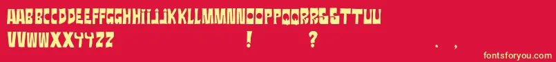 Ratanegra Font – Yellow Fonts on Red Background