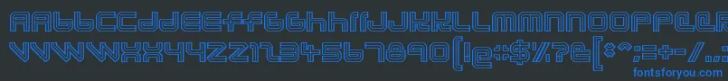 lunasol aurora Font – Blue Fonts on Black Background