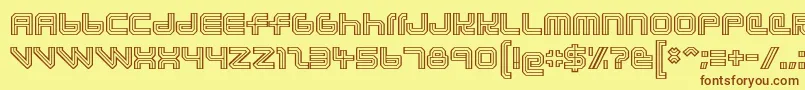 lunasol aurora Font – Brown Fonts on Yellow Background