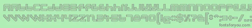 lunasol aurora Font – Gray Fonts on Green Background