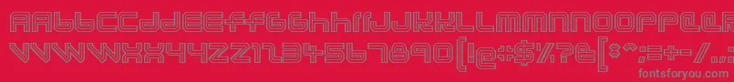 lunasol aurora Font – Gray Fonts on Red Background