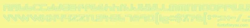 lunasol aurora Font – Green Fonts on Yellow Background