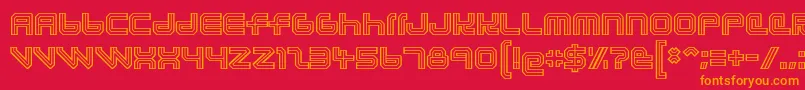 lunasol aurora Font – Orange Fonts on Red Background