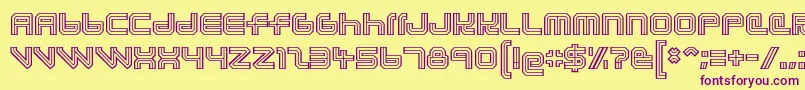 lunasol aurora Font – Purple Fonts on Yellow Background