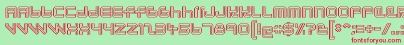 lunasol aurora Font – Red Fonts on Green Background