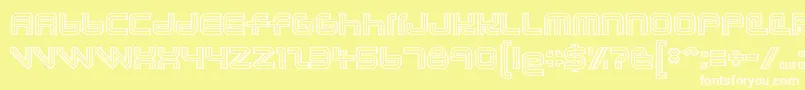 フォントlunasol aurora – 黄色い背景に白い文字