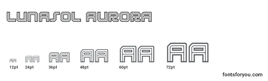 Размеры шрифта Lunasol aurora