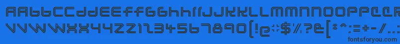 lunasol regular Font – Black Fonts on Blue Background