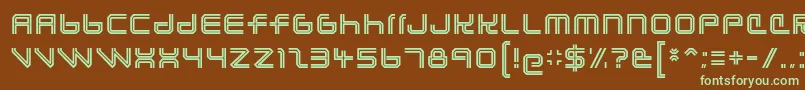 lunasol regular Font – Green Fonts on Brown Background