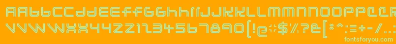 lunasol regular Font – Green Fonts on Orange Background