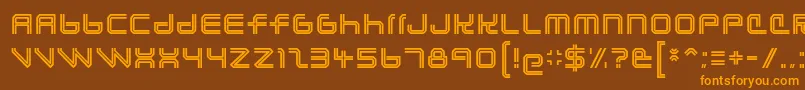 lunasol regular Font – Orange Fonts on Brown Background