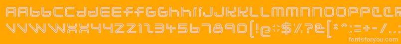 lunasol regular-Schriftart – Rosa Schriften auf orangefarbenem Hintergrund