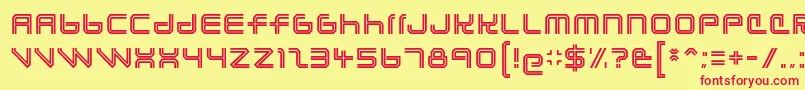 lunasol regular Font – Red Fonts on Yellow Background