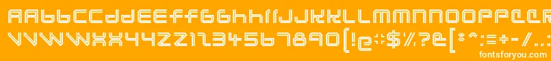 lunasol regular-Schriftart – Weiße Schriften auf orangefarbenem Hintergrund