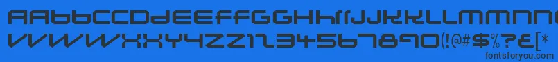 Шрифт lunasol sequence – чёрные шрифты на синем фоне