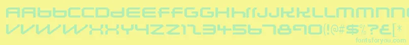 lunasol sequence Font – Green Fonts on Yellow Background