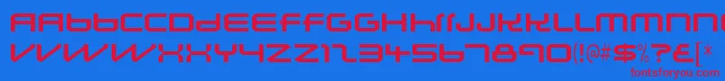 lunasol sequence Font – Red Fonts on Blue Background