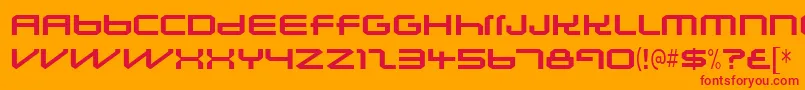 lunasol sequence Font – Red Fonts on Orange Background
