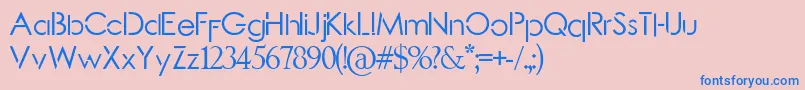 Lunatic Font – Blue Fonts on Pink Background
