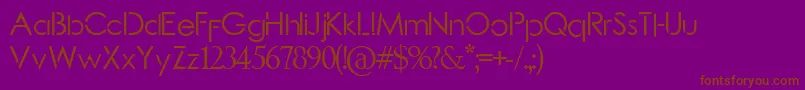 Lunatic Font – Brown Fonts on Purple Background