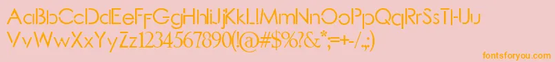 Lunatic Font – Orange Fonts on Pink Background