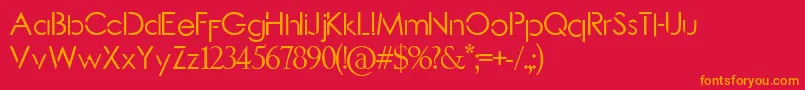 Lunatic Font – Orange Fonts on Red Background