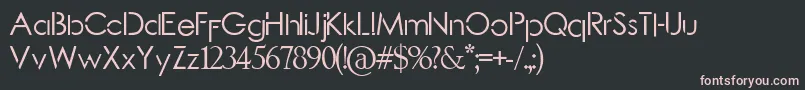 Lunatic Font – Pink Fonts on Black Background