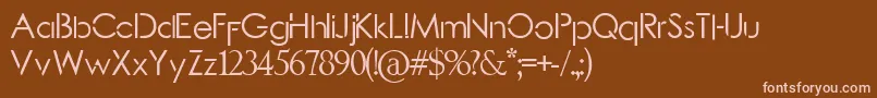 Lunatic Font – Pink Fonts on Brown Background