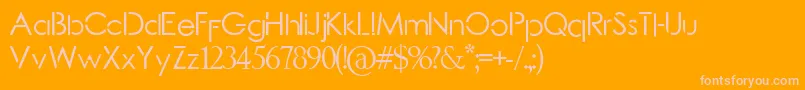 Lunatic Font – Pink Fonts on Orange Background