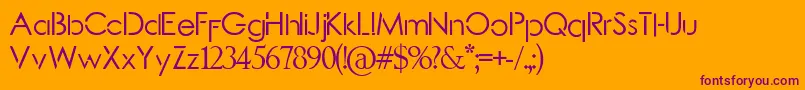 Lunatic Font – Purple Fonts on Orange Background