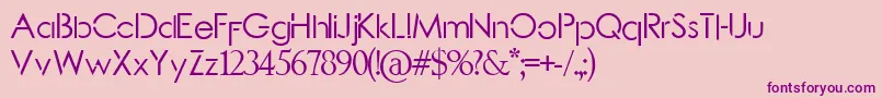 Lunatic Font – Purple Fonts on Pink Background