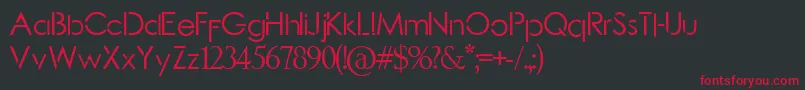 Lunatic Font – Red Fonts on Black Background
