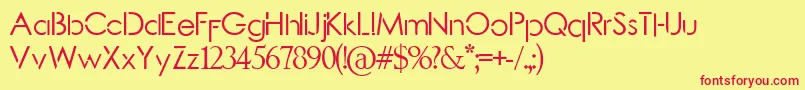 Lunatic Font – Red Fonts on Yellow Background